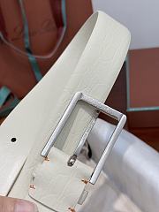Loro Piana Alsavel Belt Calfskin White 3.5cm - 6