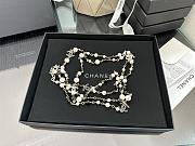 Chanel Gold CC Black Ruffle Pearl Long Necklace - 5