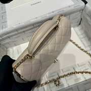 Chanel Mini Flap Top Handle Beige - Light Brown Lambskin Light Gold Hardware - 12x20x6.5cm - 4