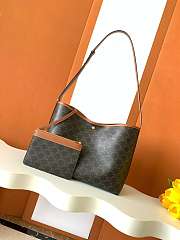 Celine Soft Shopper Bag In Triomphe Canvas And Calfskin - 32.5x24.5x14cm - 2