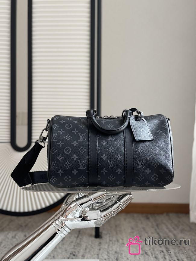 LV Keepall Bandouliere 35 Monogram Eclipse Canvas M46655 - 34x21x16cm - 1