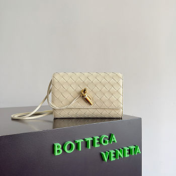 Bottega Veneta Andiamo Pouch Sea Salt - 19x12.6x2cm