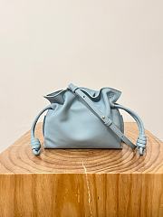 Loewe Mini Flamenco Clutch In Nappa Calfskin Light Blue - 23.9x18x9cm - 1