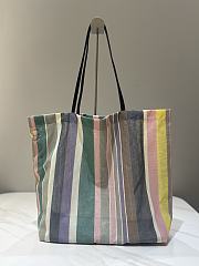 The Row Barn Mini Striped Tote Bag In Multicoloured - 48x13x37cm - 4