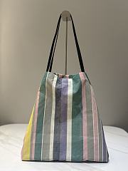 The Row Barn Mini Striped Tote Bag In Multicoloured - 48x13x37cm - 3