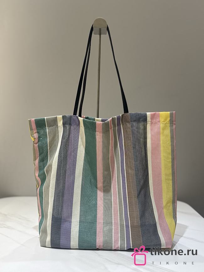 The Row Barn Mini Striped Tote Bag In Multicoloured - 48x13x37cm - 1