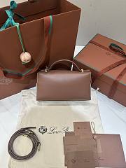Loro Piana Extra Bag L23 Cotton Linen Caramel - 23x12x7cm - 5
