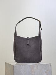 YSL Le 5 A 7 Supple Small Suede Shoulder Bag In Gray - 23×22×8.5cm - 5