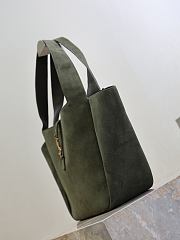 YSL Le 5 A 7 Bea In Suede Leather Green - 50x28x18cm - 2