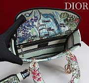 Dior Souvenir Small Lady D-Lite Bag Embroidered Canvas “Rome” Map Motif - 20x18x8cm - 4