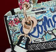 Dior Souvenir Small Lady D-Lite Bag Embroidered Canvas “Rome” Map Motif - 20x18x8cm - 2