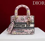 Dior Souvenir Small Lady D-Lite Bag Embroidered Canvas “Shanghai” Map Motif - 20x18x8cm - 1