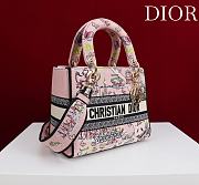 Dior Souvenir Small Lady D-Lite Bag Embroidered Canvas “Shanghai” Map Motif - 20x18x8cm - 5