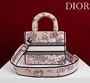 Dior Souvenir Small Lady D-Lite Bag Embroidered Canvas “Shanghai” Map Motif - 20x18x8cm - 4