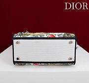 Dior Souvenir Small Lady D-Lite Bag Embroidered Canvas “Cannes” Map Motif - 20x18x8cm  - 3