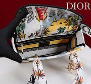 Dior Souvenir Small Lady D-Lite Bag Embroidered Canvas “Cannes” Map Motif - 20x18x8cm  - 6