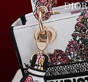 Dior Small Lady D-Lite Bag  Embroidered Canvas “Christian Dior Lucky” Floral Motif - 20x18x8cm - 2