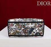 Dior Lucky Small Lady D-Lite Bag White Dior Flowers Calendar Allover Embroidery - 20x18x8cm - 6