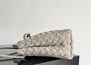 Bottega Veneta Small Andiamo Intrecciato Suede Gray - 25x20x10cm - 5