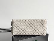 Bottega Veneta Small Andiamo Intrecciato Suede Gray - 25x20x10cm - 3