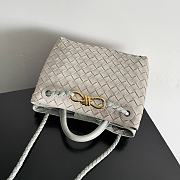 Bottega Veneta Small Andiamo Intrecciato Suede Gray - 25x20x10cm - 2