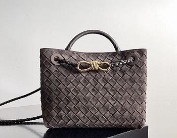 Bottega Veneta Small Andiamo Intrecciato Suede Pondant  - 25x20x10cm