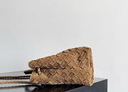 Bottega Veneta Small Andiamo Intrecciato Suede Brown - 25x20x10cm - 4