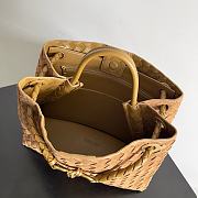 Bottega Veneta Medium Andiamo Intrecciato Suede Brown - 32x25x11cm - 6