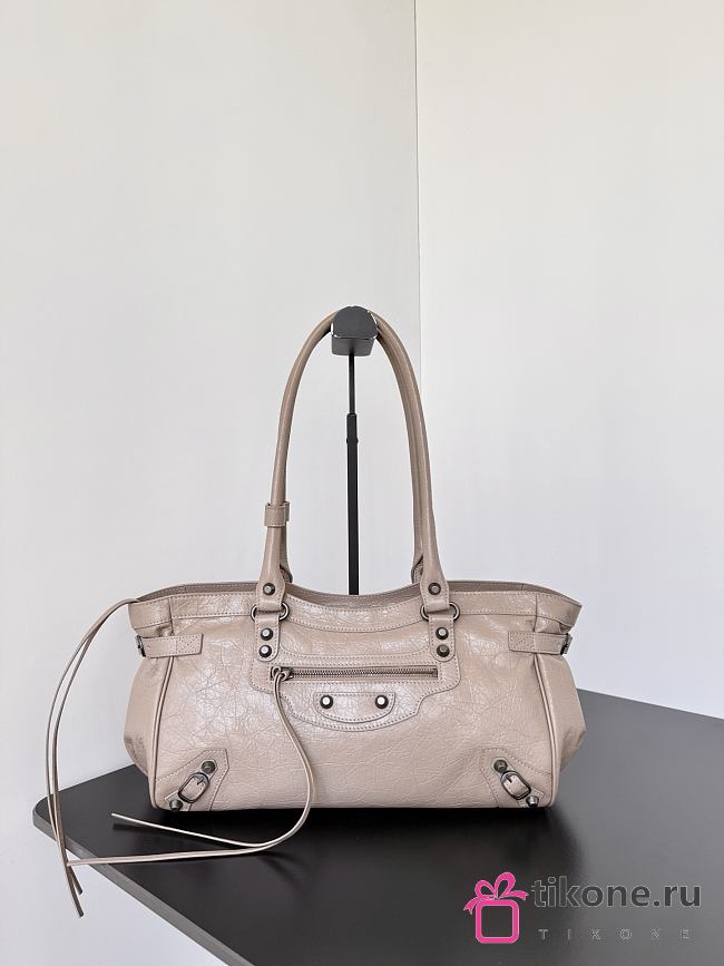 Balenciaga Le City Bag East West In Sesame Arena Storico - 39.8×17.7×14.9cm - 1