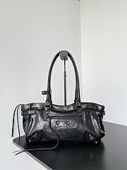 Balenciaga Le City Bag East West In Black Arena Storico - 39.8×17.7×14.9cm - 3