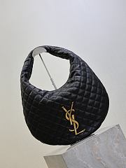 YSL Icare Hobo In Quilted Nappa Black - 44x30x7cm  - 3