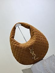 YSL Icare Hobo In Suede Brown - 44x30x7cm  - 5