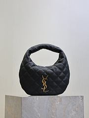 YSL Icarino in Quilted Nappa Dark Gray - 17x13x3cm - 1