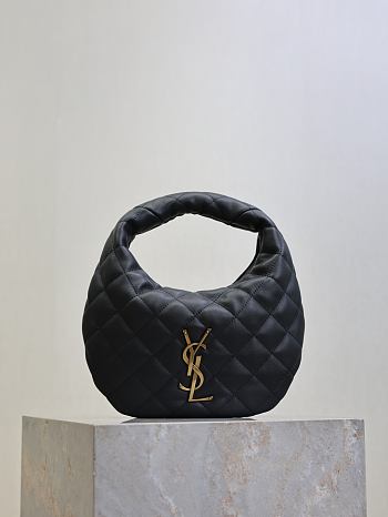 YSL Icarino in Quilted Nappa Dark Gray - 17x13x3cm