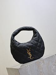 YSL Icarino in Quilted Nappa Dark Gray - 17x13x3cm - 2