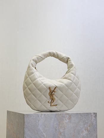 YSL Icarino in Quilted Nappa White - 17x13x3cm