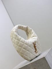 YSL Icarino in Quilted Nappa White - 17x13x3cm - 5