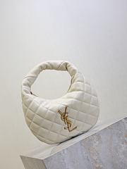 YSL Icarino in Quilted Nappa White - 17x13x3cm - 4
