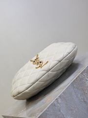 YSL Icarino in Quilted Nappa White - 17x13x3cm - 3