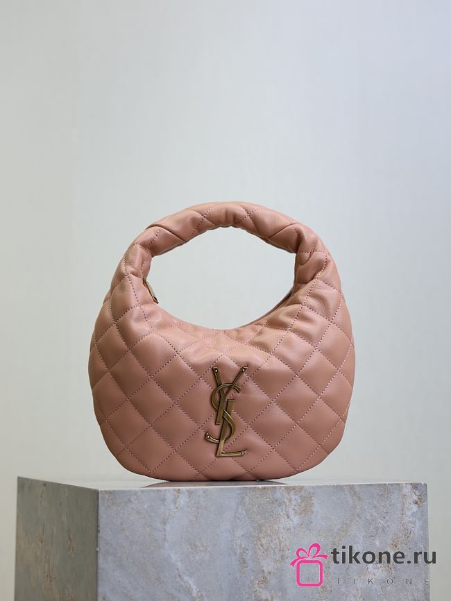 YSL Icarino in Quilted Nappa Pink - 17x13x3cm - 1