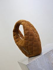 YSL Icarino in Suede Brown - 17x13x3cm - 4