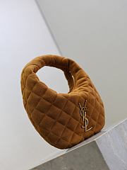 YSL Icarino in Suede Brown - 17x13x3cm - 5