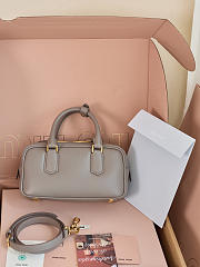 Miumiu Arcadie Leather Bag Gray - 22x10.5x7.5cm - 3