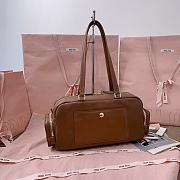Miumiu Pocket Washed Nappa Leather Bag Brown - 32x15.5x11cm - 3