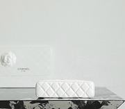 Chanel Vanity with Chain Shiny Grained Calfskin Strass & Silver Tone Metal White - 17x19.5x5cm - 5