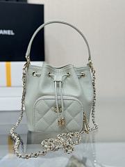 Chanel Clutch With Chain Grained Shiny Calfskin & Gold Tone Metal Mint - 15x12.5x7.5cm - 1