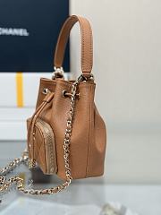 Chanel Clutch With Chain Grained Shiny Calfskin & Gold Tone Metal Brown - 15x12.5x7.5cm - 6
