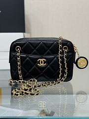 Chanel Mini Camera Case Shiny Lambskin & Gold Tone Black - 18x12x7cm - 3