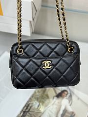 Chanel Mini Camera Case Shiny Lambskin & Gold Tone Black - 18x12x7cm - 2