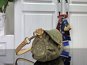 LV Monogram Vintage Denim Pleaty Shoulder Bag in Khaki Green M95050 - 26x15x9cm - 6